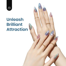 Purple cat eye gel polish from beetles