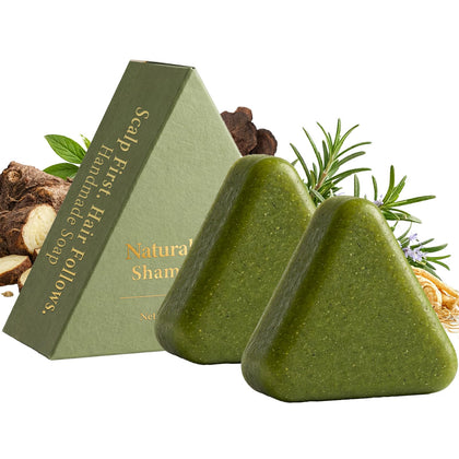 Pwkvsn Scalp Revival Shampoo Bar front view with rosemary
