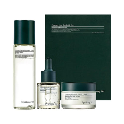 Pyunkang Yul Calming Trial Gift Set front view with three products