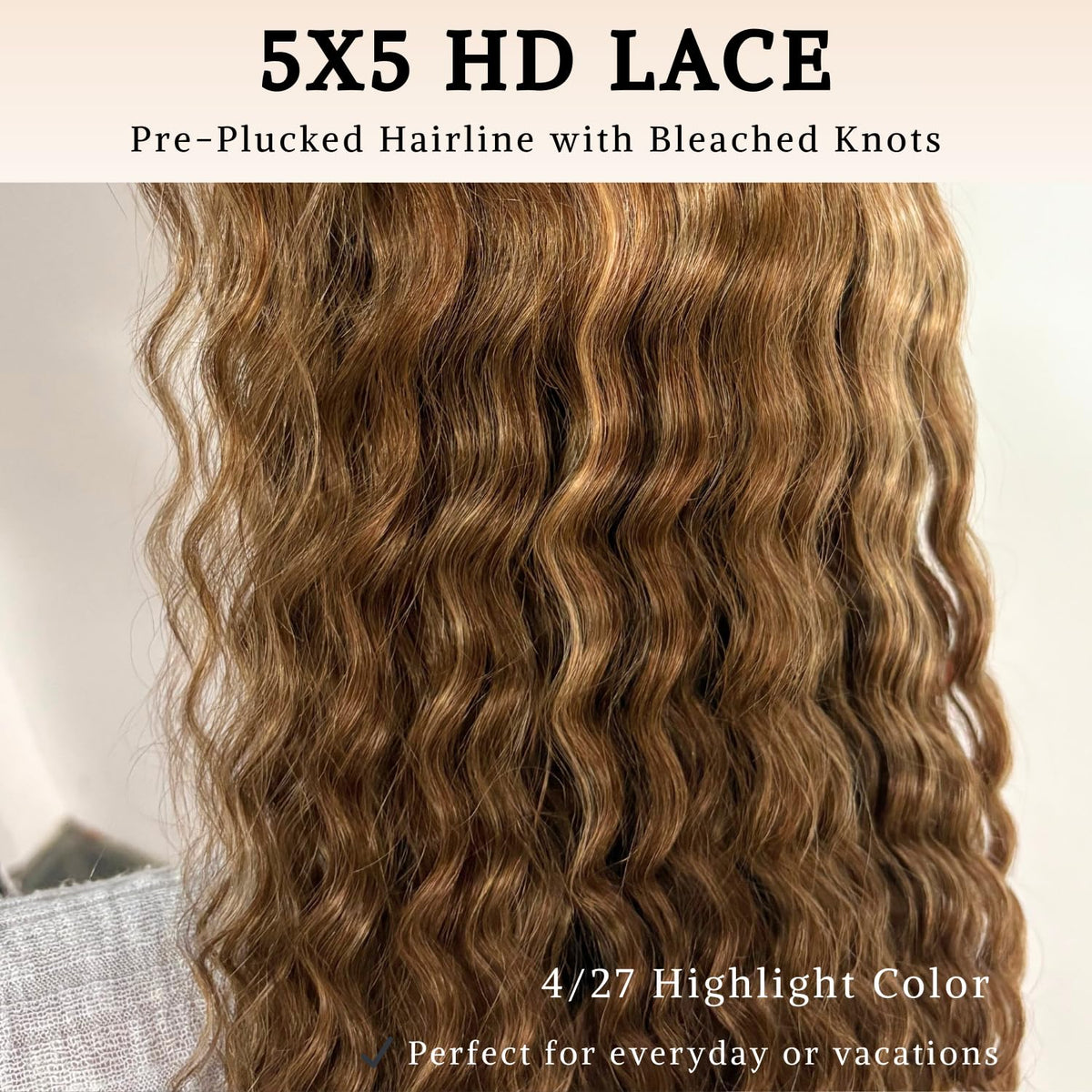 PYY Deep Wave Lace Front Wig 20 Inch close-up of lace front