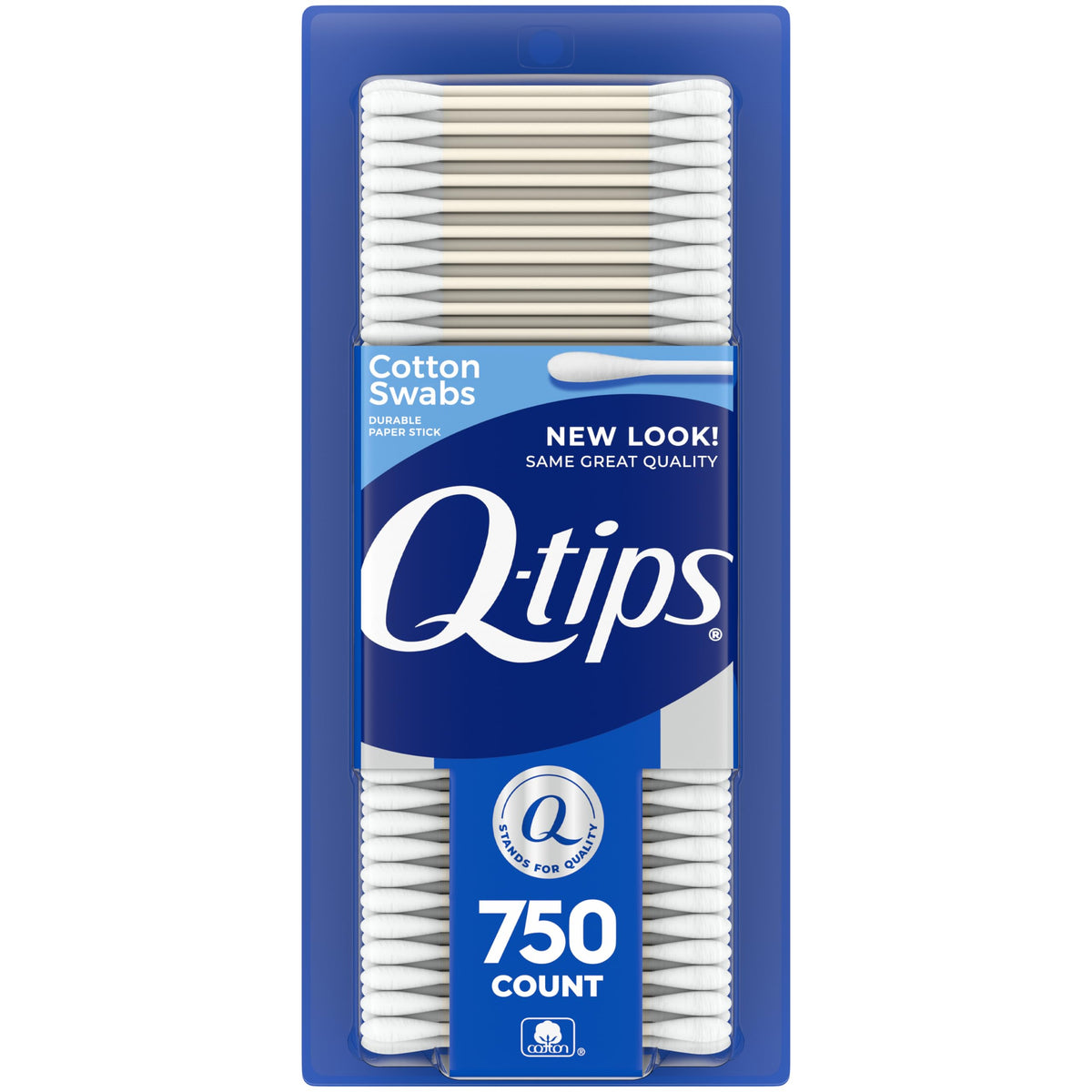 Q-tips Cotton Swabs 750 Count packaging front view