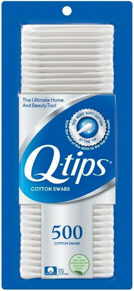 Q-tips Cotton Swabs showing soft cotton material