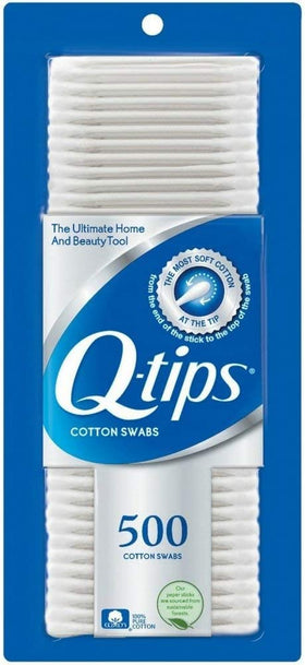 Q-tips Cotton Swabs showing soft cotton material