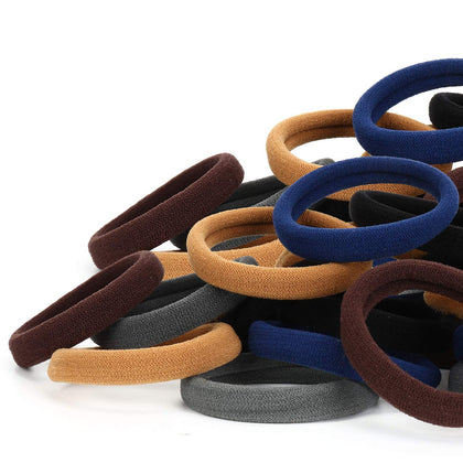 Qarwayoc 50PCS hair ties in assorted colours front view