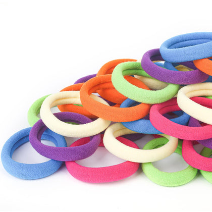 Qarwayoc Colourful Hair Ties in assorted colours front view