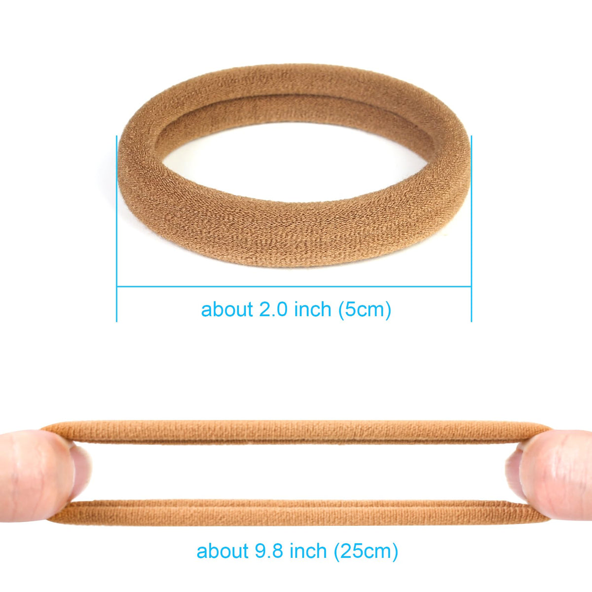 Qarwayoc hair ties light brown packaging