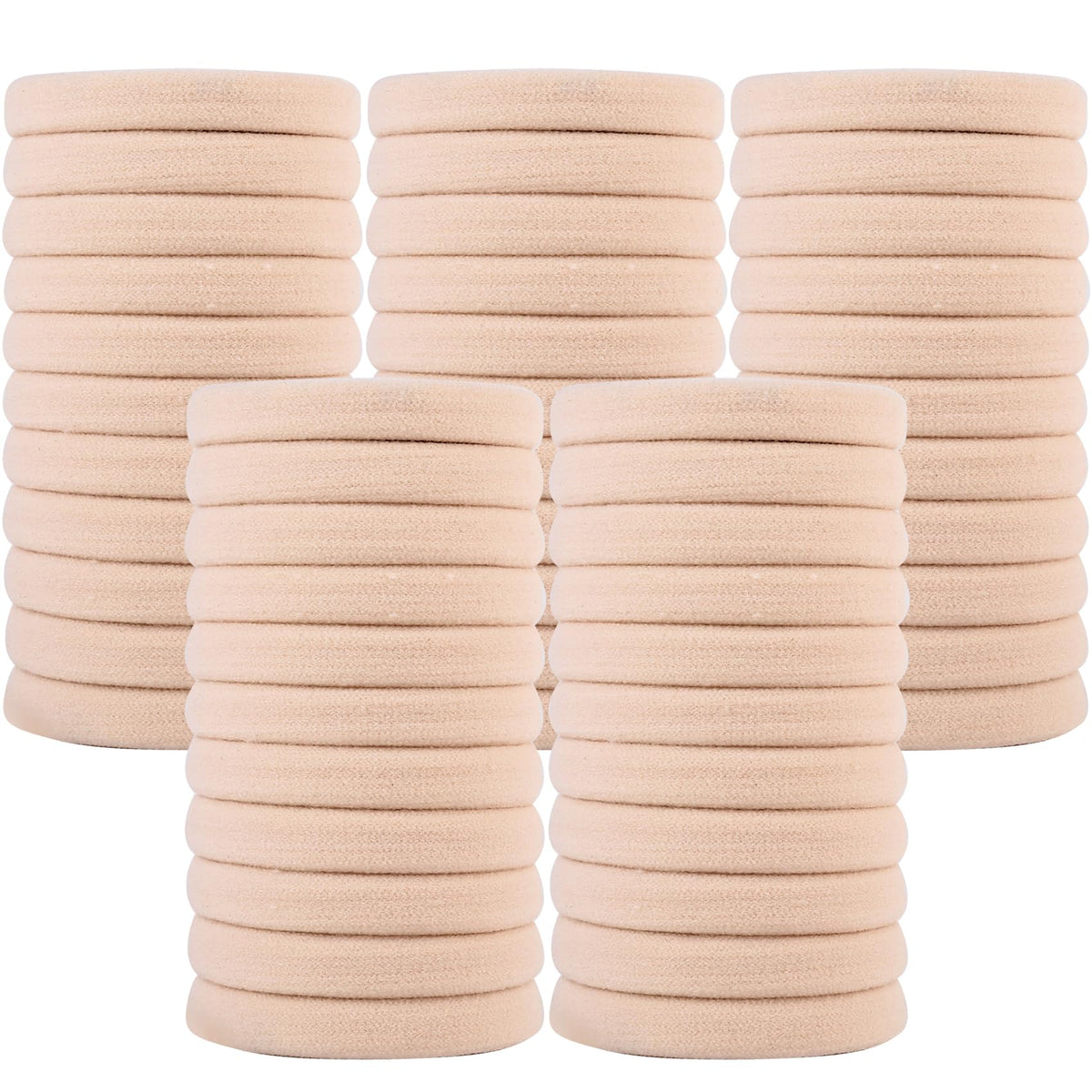 Qarwayoc Large Blonde Hair Ties front view in a pearly bag