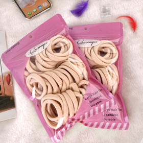Qarwayoc Large Blonde Hair Ties with a measuring tape for size reference