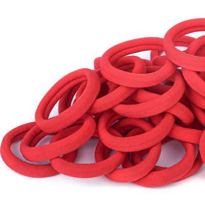 Qarwayoc Red Thick Hair Ties front view in packaging