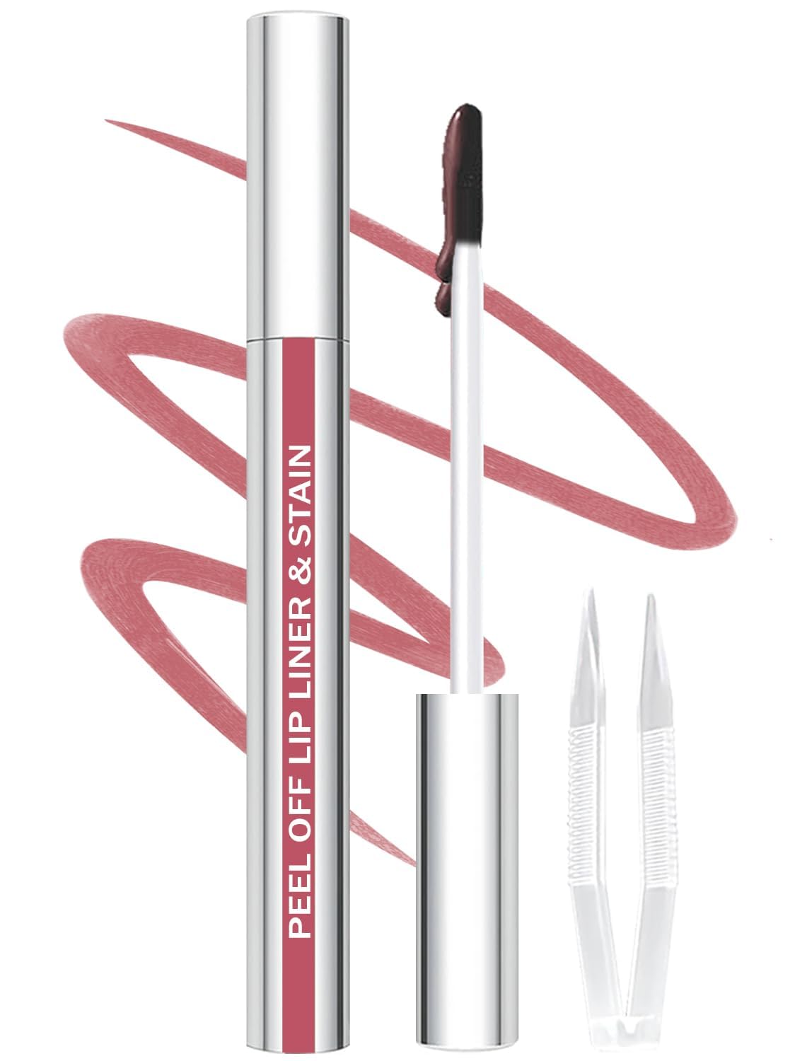 QCMME Lip Liner Stain Peel Off Nude Pink front view