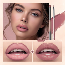 QiBest Lipstick and Lip Liner set displayed together