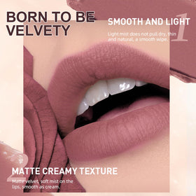 QiBest Lipstick and Lip Liner set on a vanity