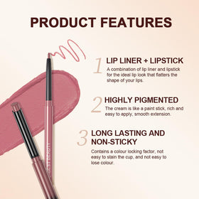 QiBest Nude Rose Pink Matte Lipstick in packaging