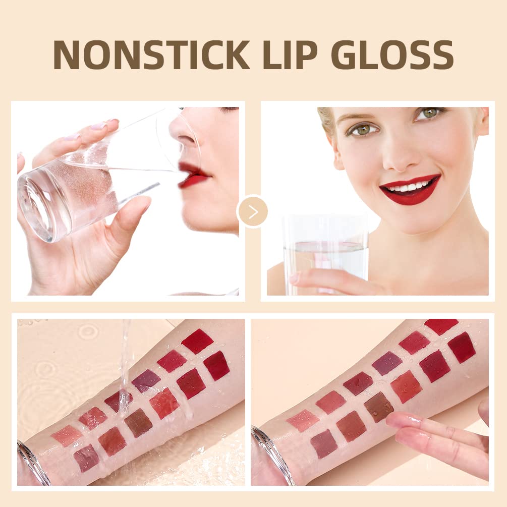QiBest Velvet Matte Liquid Lipstick Set with holiday decorations
