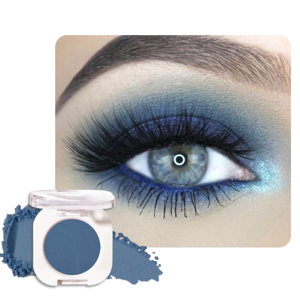 QIDSTERS Blue Matte Single Eyeshadow front view with packaging