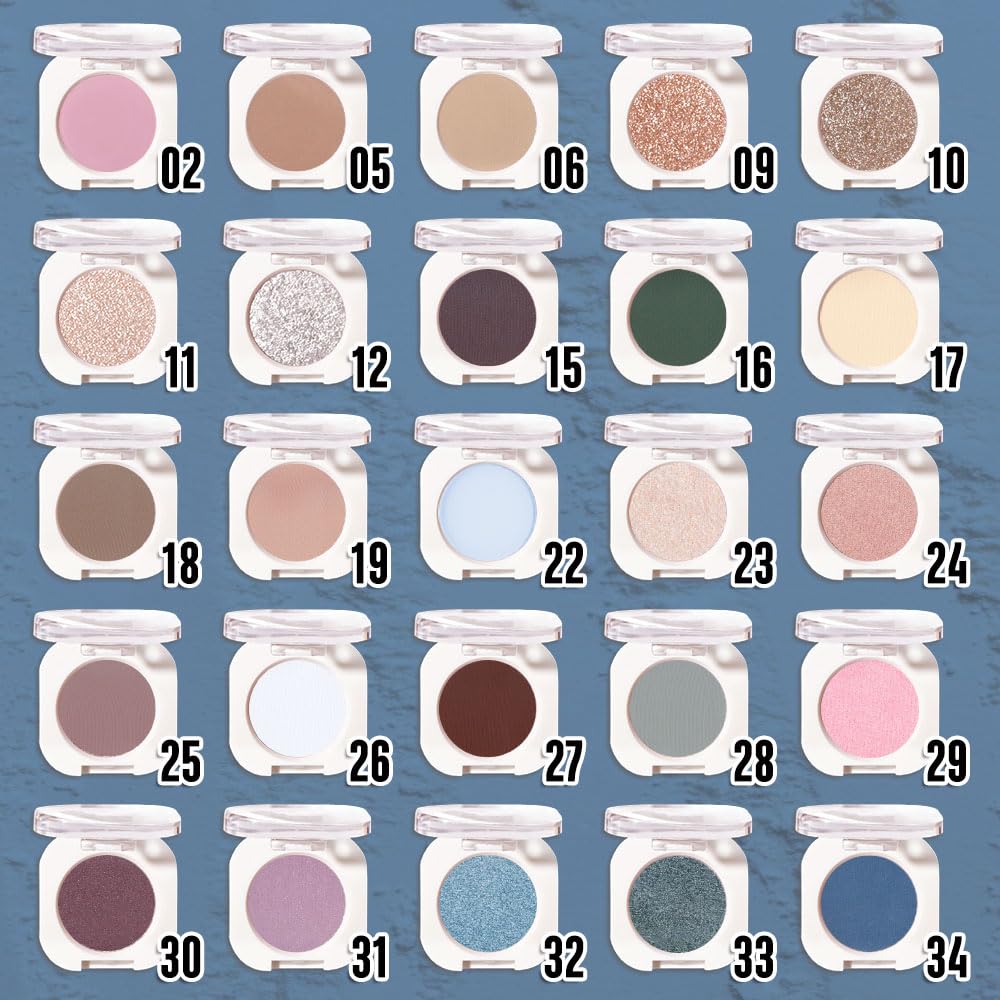 QIDSTERS Blue Matte Single Eyeshadow open view showcasing colour