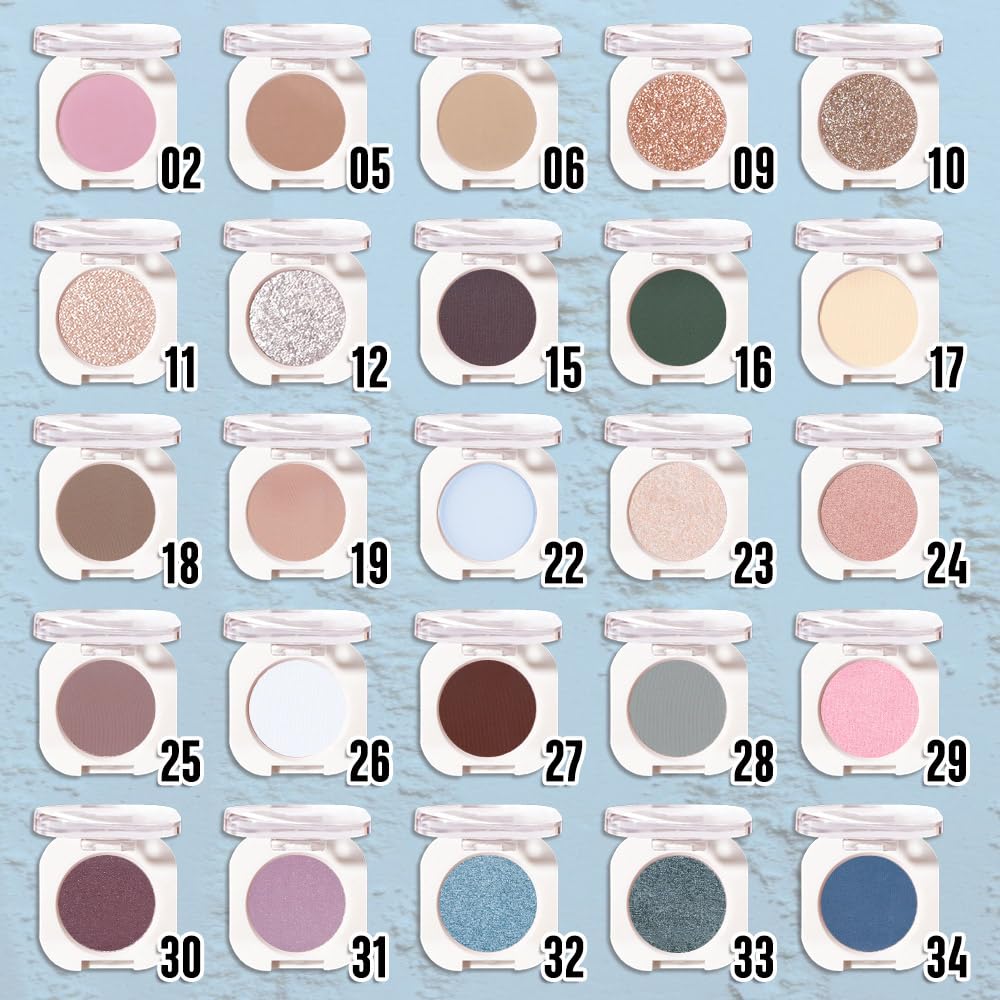QIDSTERS Light Blue Matte Eyeshadow with applicator