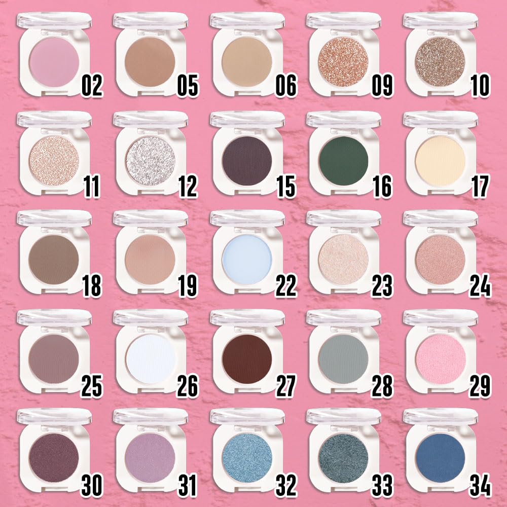 QIDSTERS Light Peach Matte Eyeshadow open view showing product