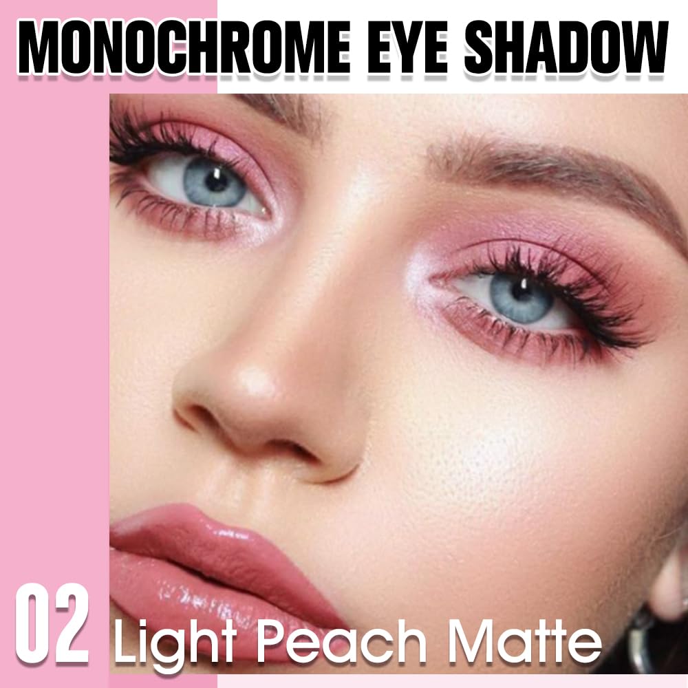 QIDSTERS Light Peach Matte Eyeshadow swatch on skin
