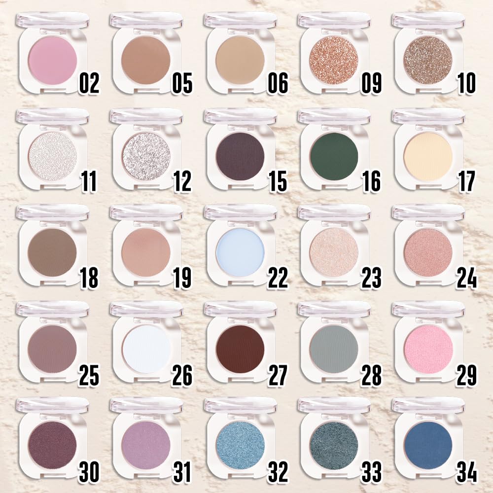 QIDSTERS Pear White Glitter Eyeshadow Mini 18g swatch on skin