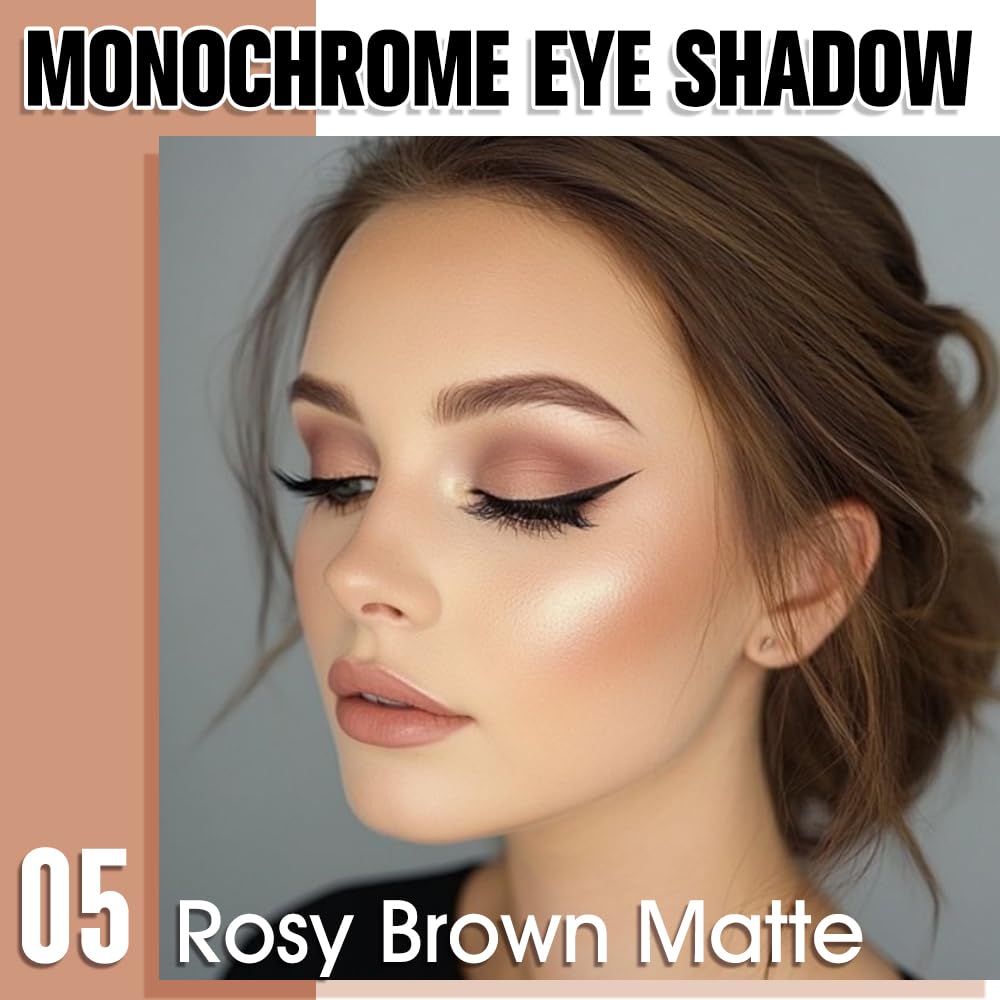 QIDSTERS Rosy Brown Matte Eyeshadow swatch on skin