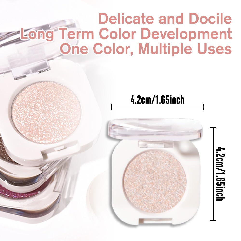 QIDSTERS Sheer White Sparkle Eyeshadow Mini in a makeup bag