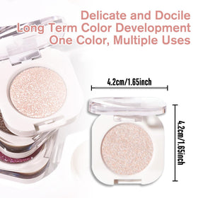 QIDSTERS Sheer White Sparkle Eyeshadow Mini in a makeup bag