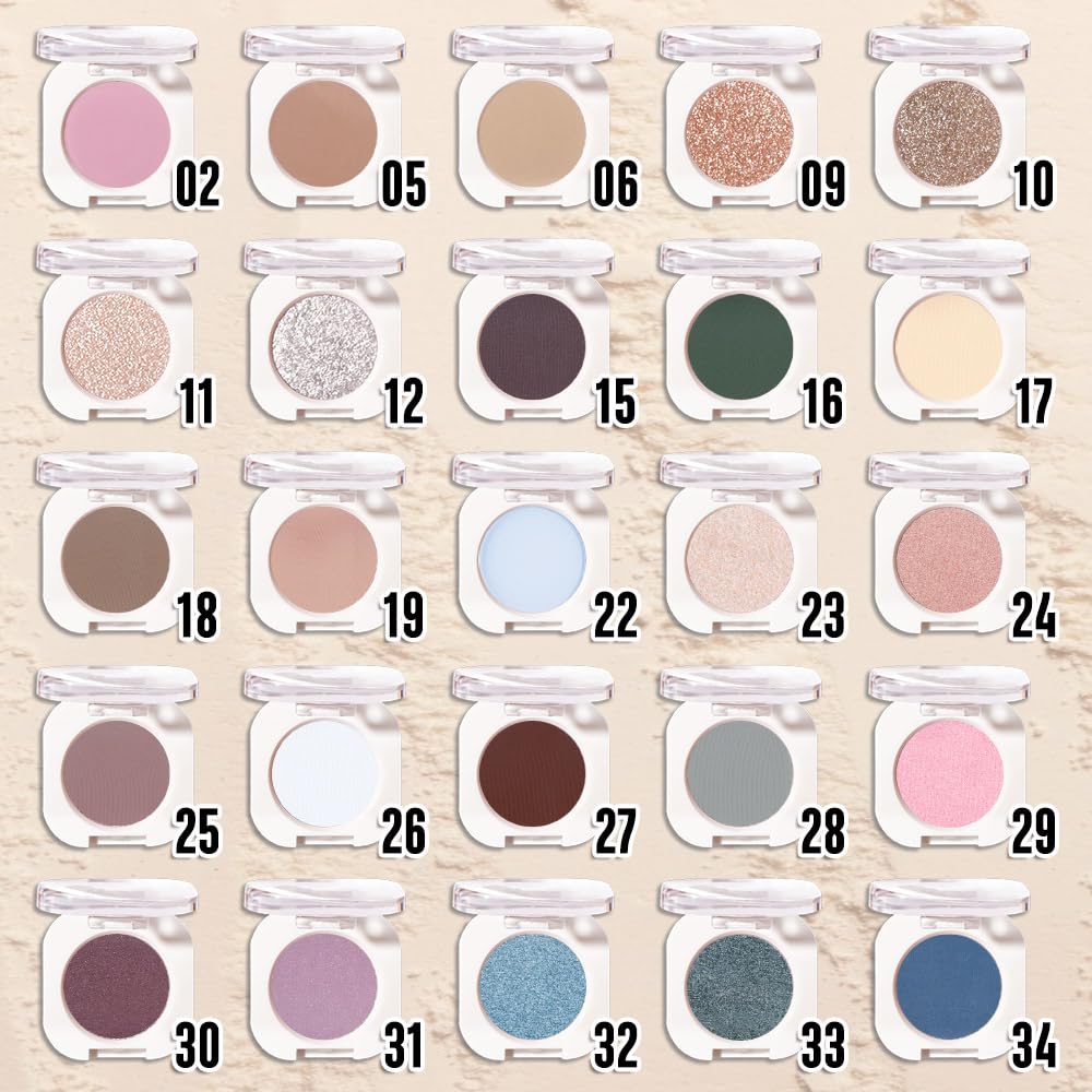 QIDSTERS Sheer White Sparkle Eyeshadow Mini swatch on skin