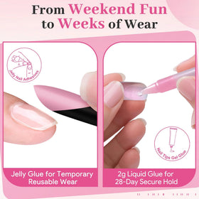 QIEK 60-piece nail kit with various sizes
