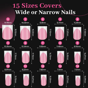 QIEK Deep Pink French Tip Press On Toenails
