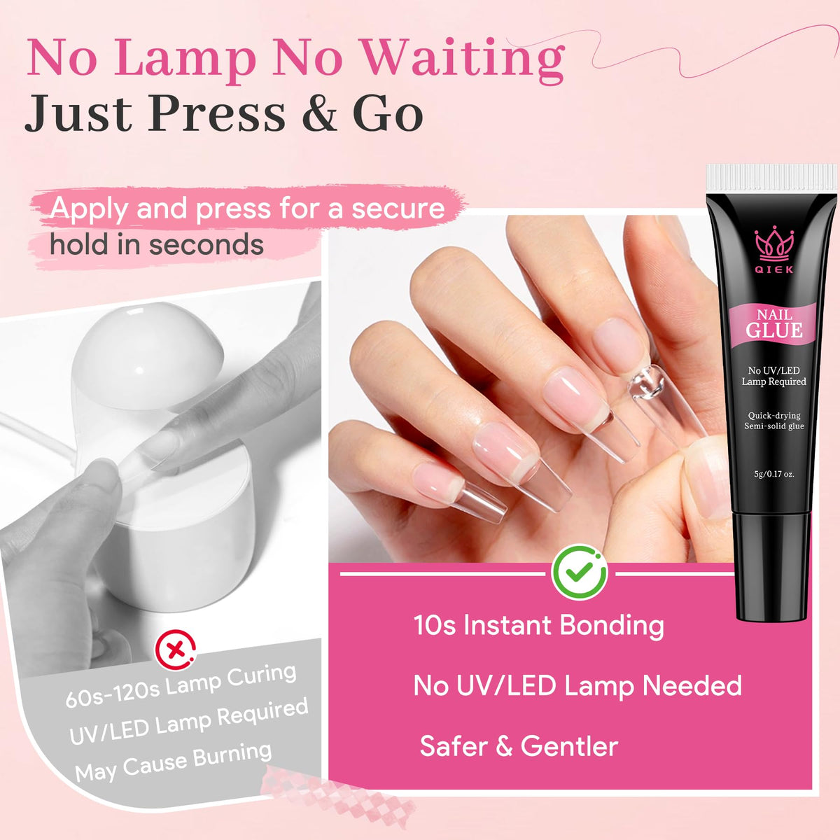 QIEK Nail Glue 5-piece set packaging