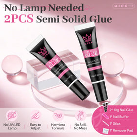 QIEK nail glue tube showing precision squeeze design