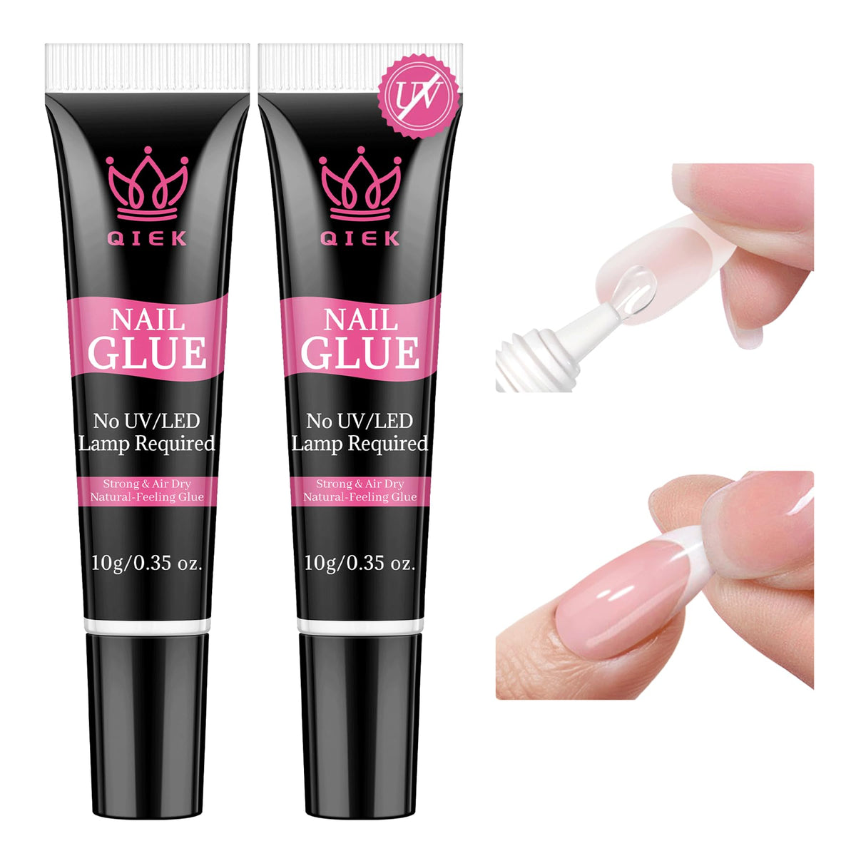 QIEK Strong Nail Glue for Press Ons 10g front view