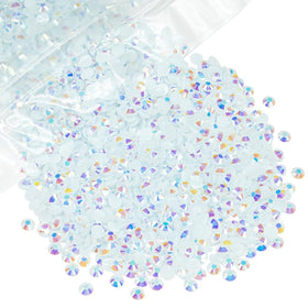 qiipii 3000PCS 5mm White AB Resin Rhinestones front view