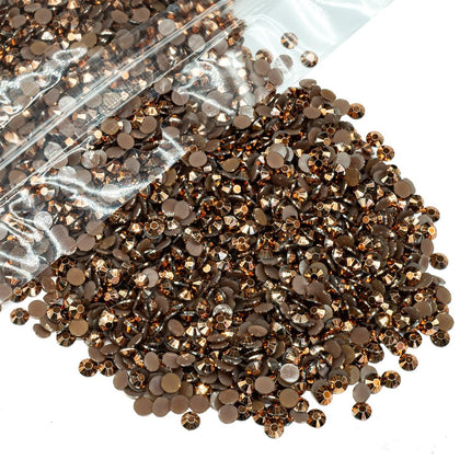 qiipii 3000PCS brown flatback jelly rhinestones in packaging