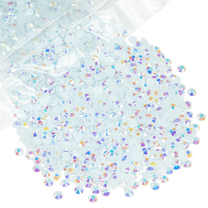 qiipii 5000PCS 4mm White AB Resin Rhinestones front view