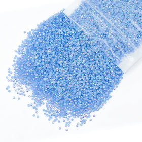 qiipii 5300PCS Light Blue AB Resin Rhinestones front view