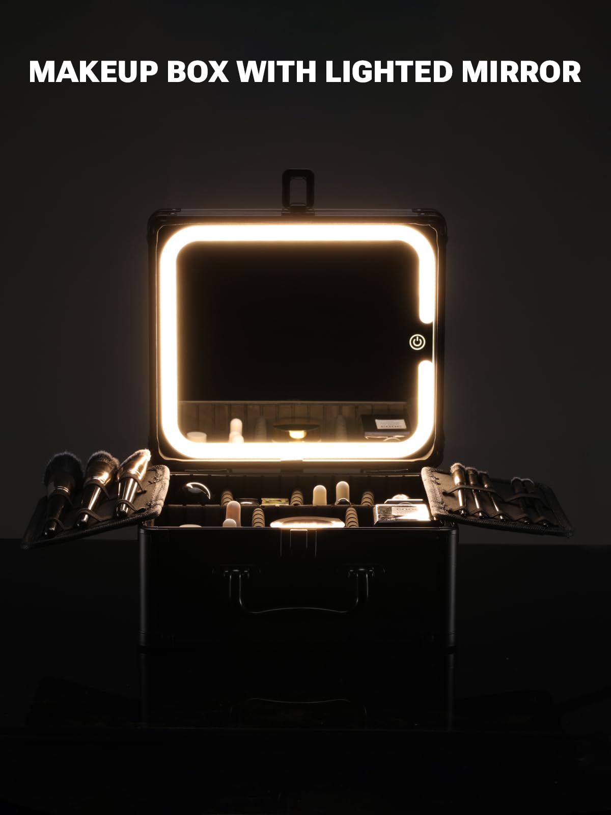 Qislee Makeup Box displayed with various makeup products