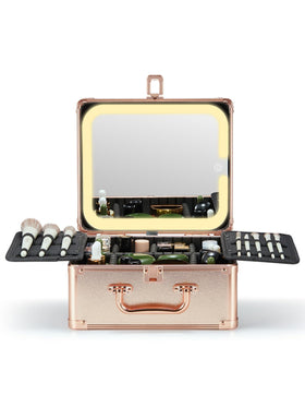 Qislee Makeup Box front view with detachable LED mirror