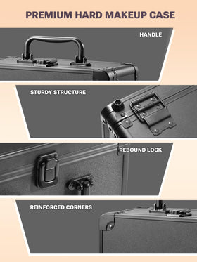 Qislee Makeup Box in use with adjustable lighting settings