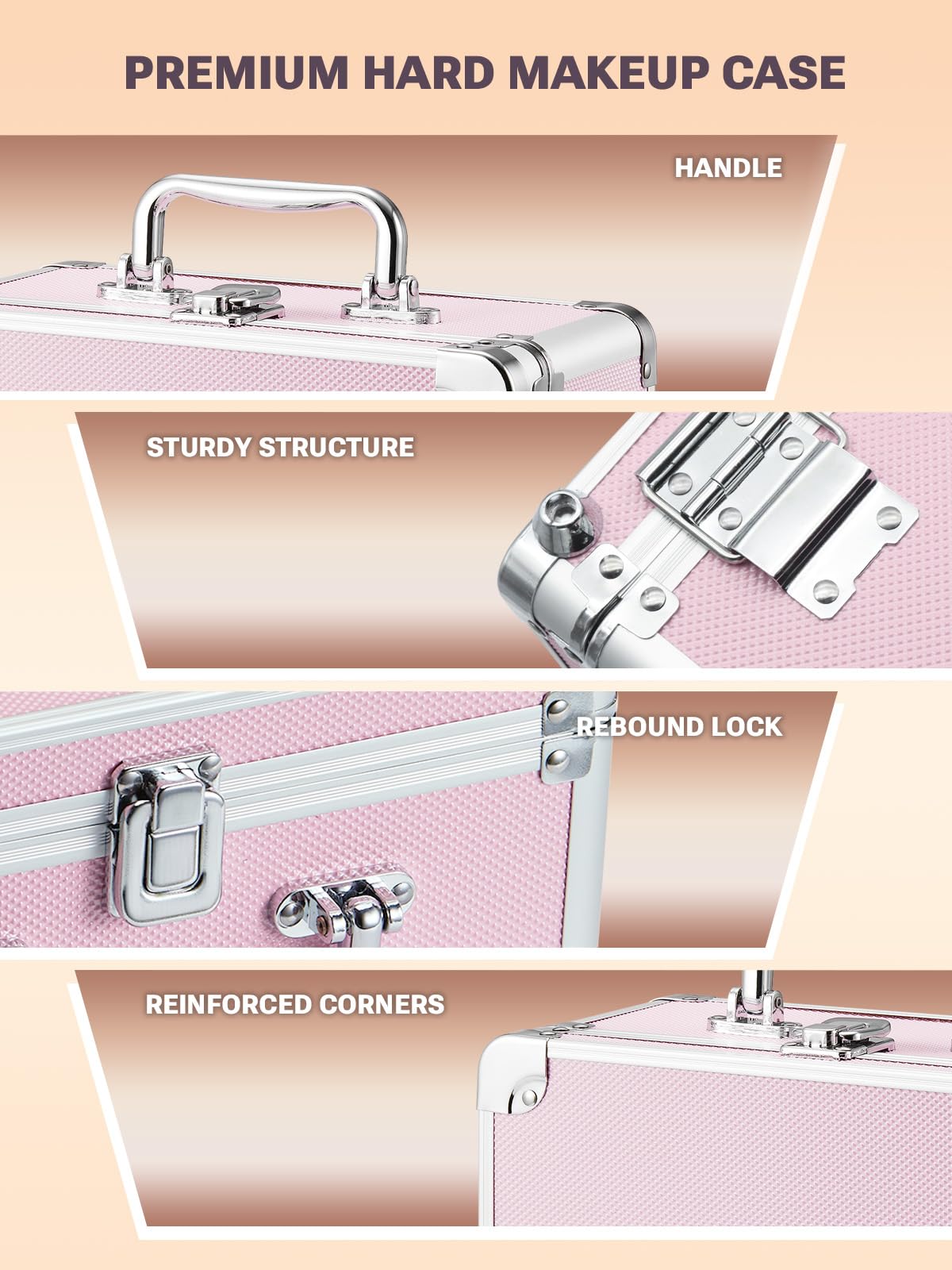 Qislee Makeup Box side view showcasing durable design