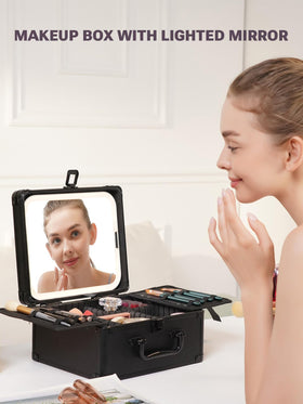 Qislee Makeup Box with brush storage boards visible