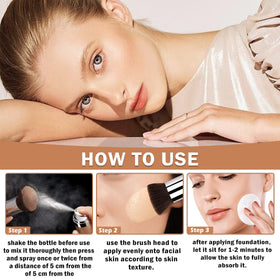 QIUFSSE Air Brush Makeup Foundation 02 Beige swatch