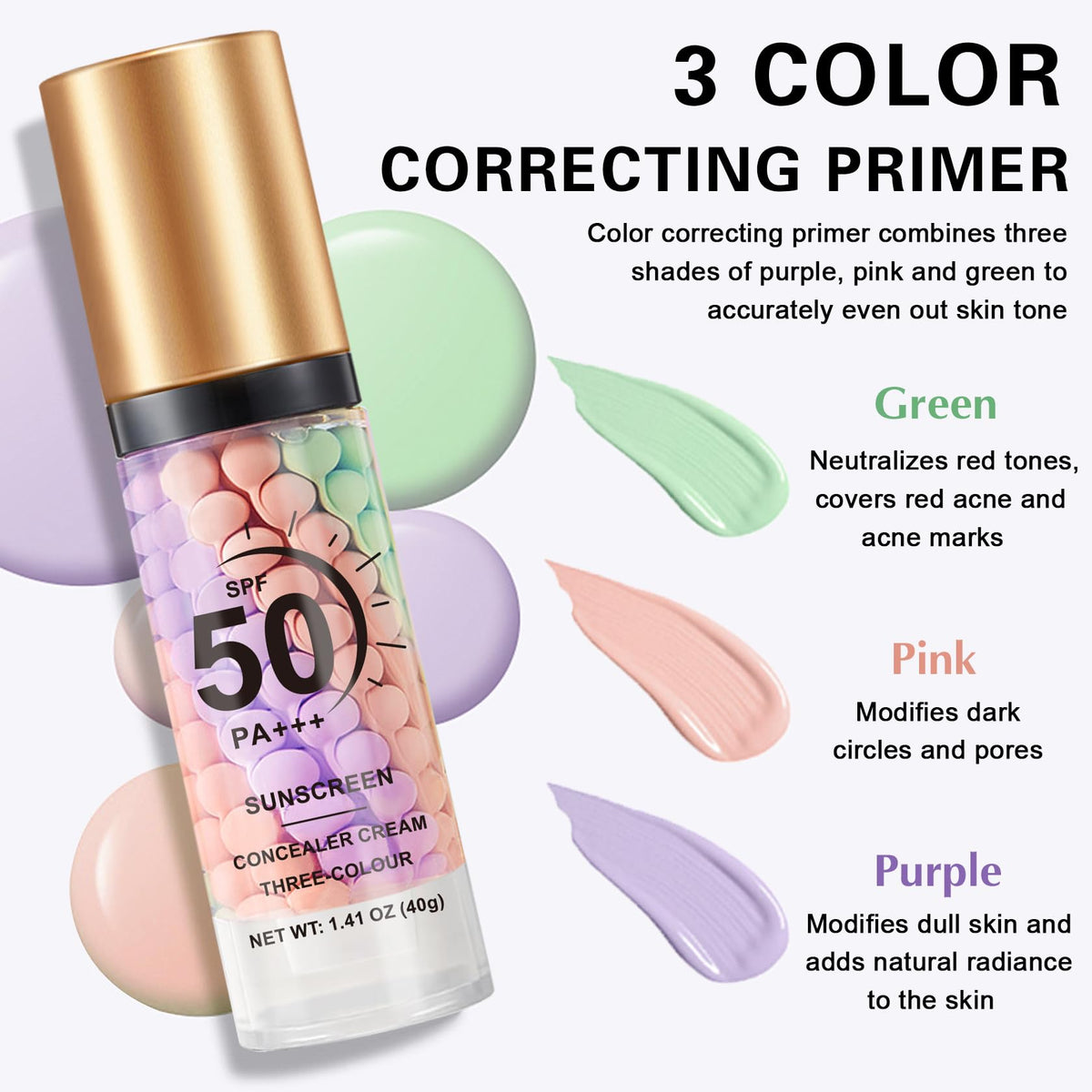 QIUFSSE Colour Correcting Primer application on skin