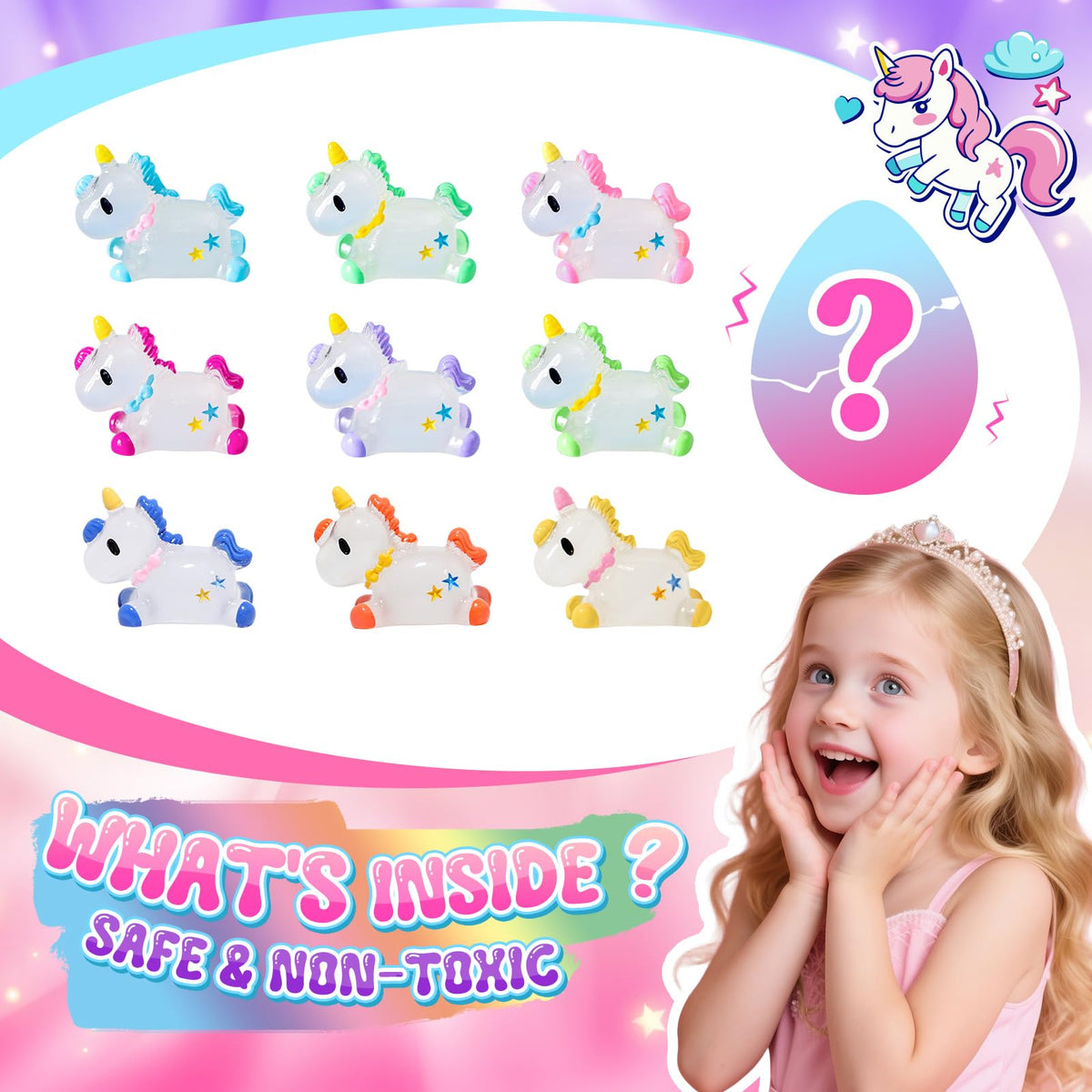 Qivatex Unicorn Bath Bombs displayed with gift wrapping