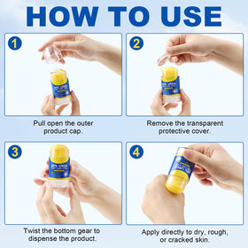 QJCWXIAOX Urea Foot Care Stick displayed with other foot care products