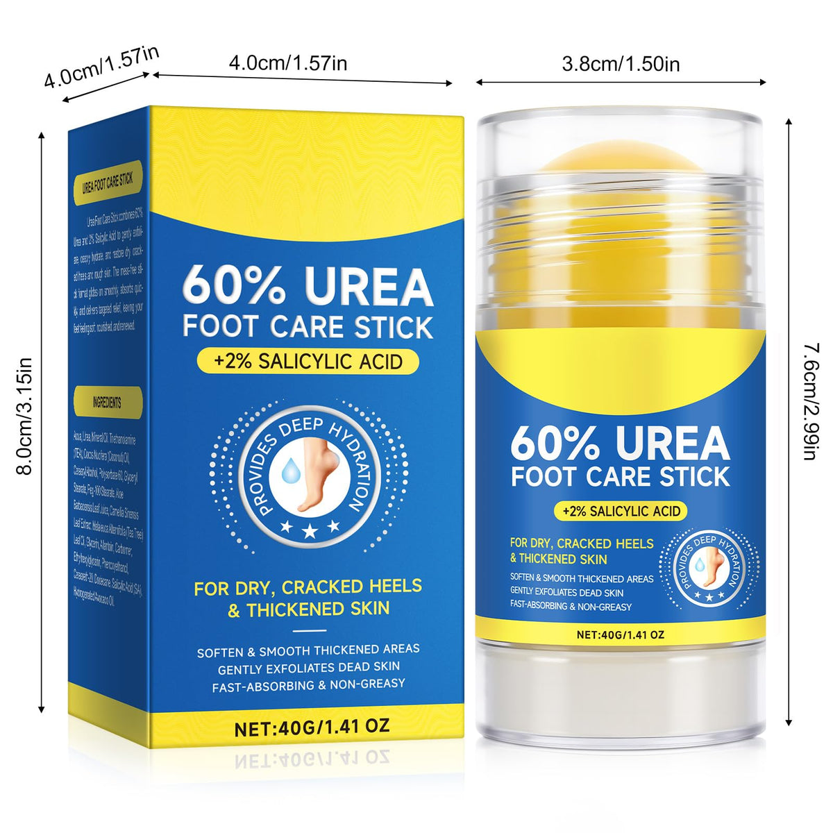 QJCWXIAOX Urea Foot Care Stick with a soft focus background