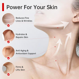 QQE Neck Firming Cream texture on hand