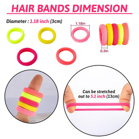 QRTVI Baby Hair Ties displayed with different hairstyles