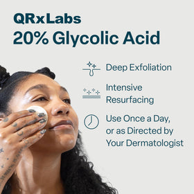 QRxLabs Glycolic Acid Pads 20% close-up of pad